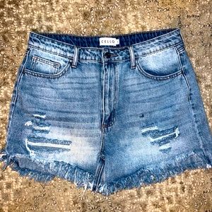 Cello jean distressed shorts. New without tags. No stains or blemishes.